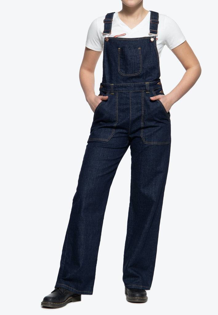 Queen Kerosin Denim Marlene Latzhose