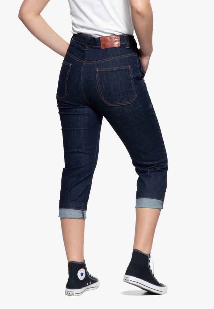 Queen Kerosin High Waist Capri Jeanshose Meist gekauft