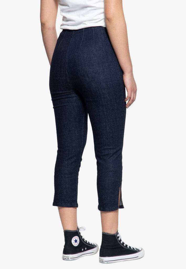 Queen Kerosin High Waist Capri Jeanshose Limitierter Zeitrabatt