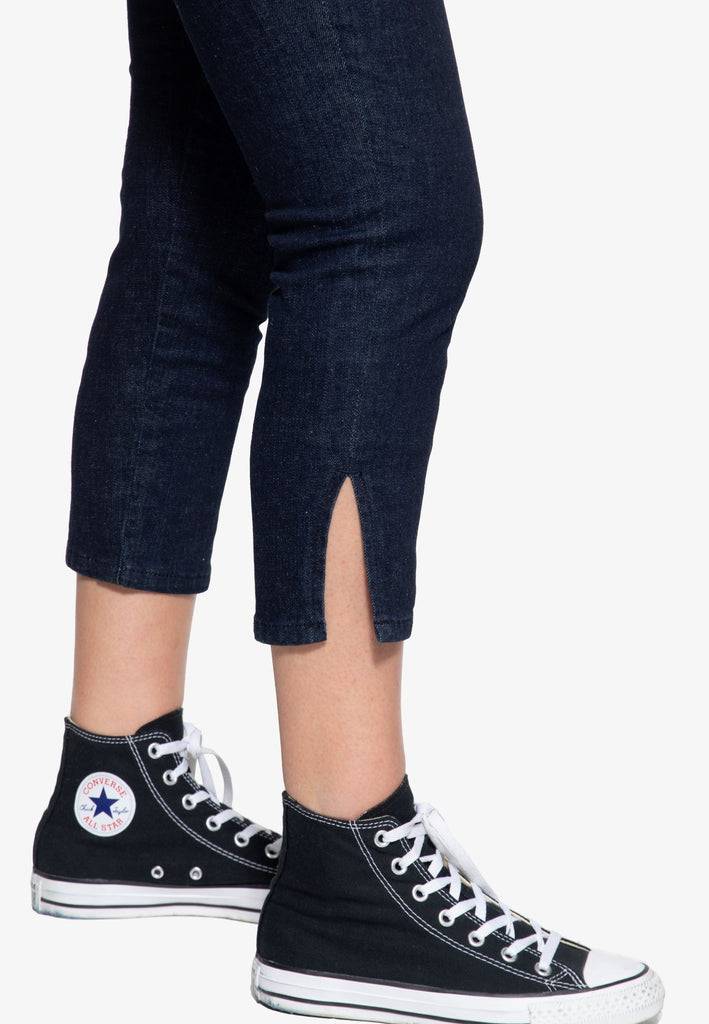Queen Kerosin High Waist Capri Jeanshose Limitierter Zeitrabatt