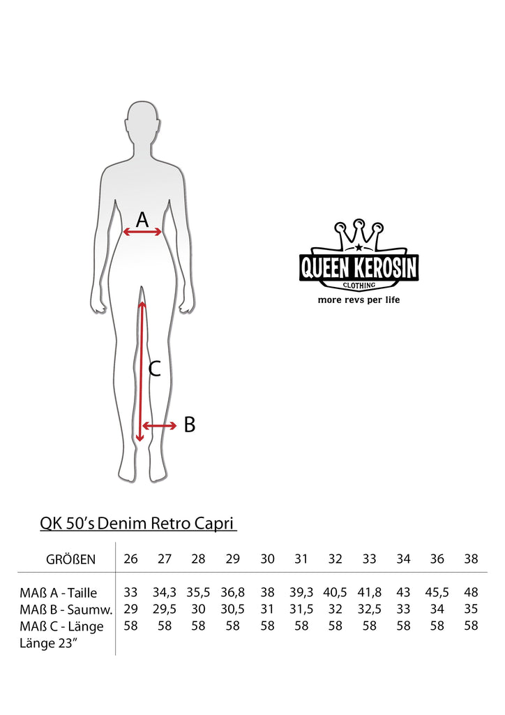 Queen Kerosin Capri Jeans Fabrik Onlineshop