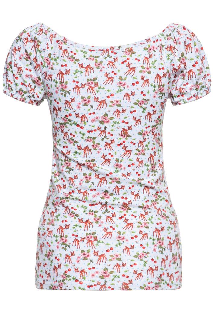 Queen Kerosin T-Shirt «Deer» Weihnachtsangebot
