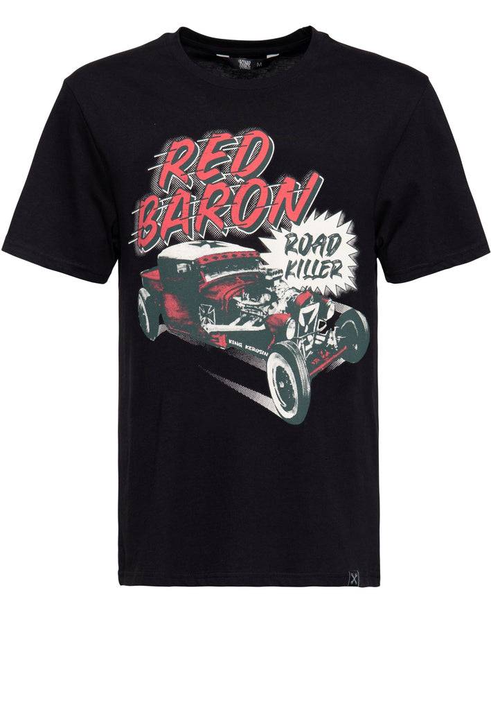 Queen Kerosin Classic T-Shirt «Red Baron Roadkiller» Exklusive Angebote