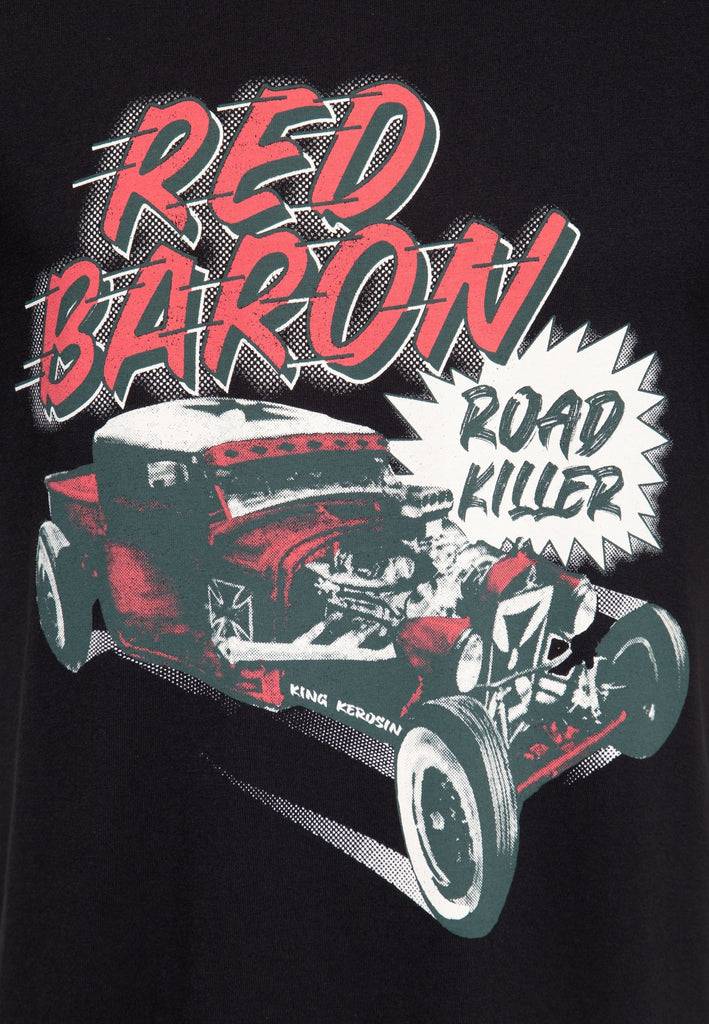 Queen Kerosin Classic T-Shirt «Red Baron Roadkiller» Exklusive Angebote