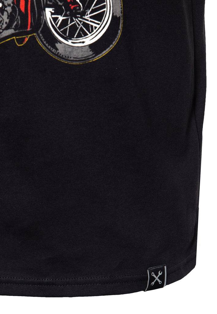 Queen Kerosin T-Shirt mit Print in der Front «Road of Sin» Super Sparpreis