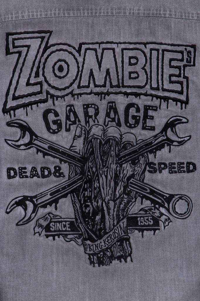 Queen Kerosin Authentisches Langarmhemd «Zombie Garage» Kostenlose Rückgabe