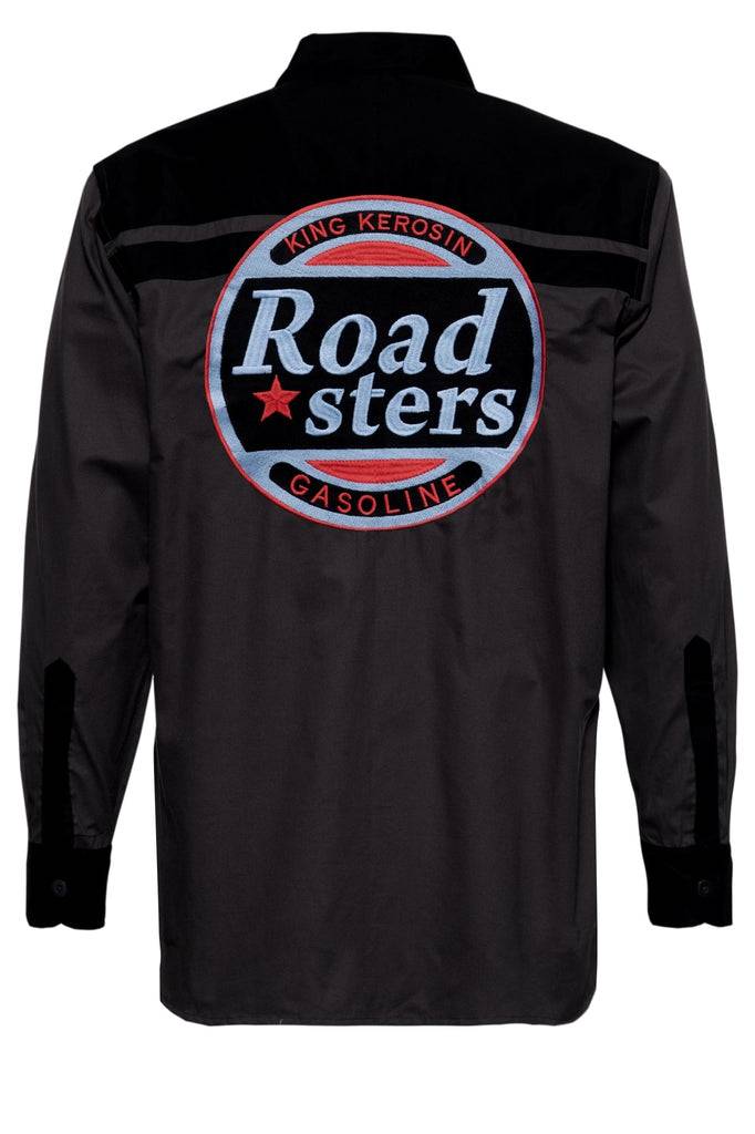 Queen Kerosin Authentisches Retro Hemd mit Stickereien «Roadsters Oil» Begrenzte Freigabe