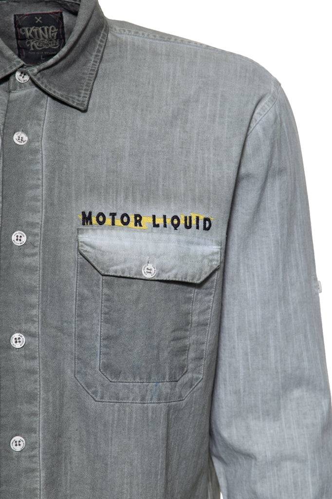 Queen Kerosin Authentisches Langarmhemd «Motor Liquid» JETZT KAUFEN