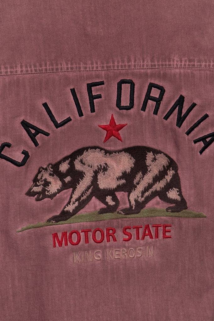 Queen Kerosin Authentisches Langarmhemd «California Bear» Neueste Stile