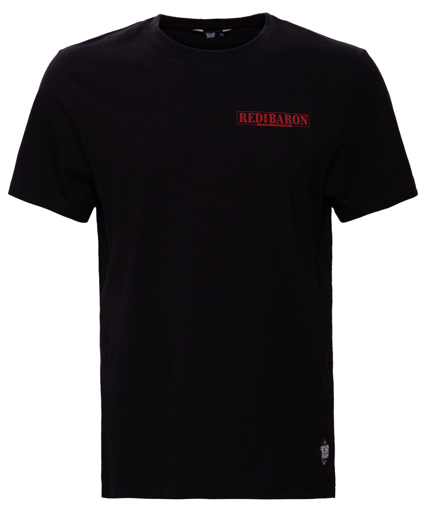Queen Kerosin Shirt im Retro Style mit Back Print «Red Baron» Bis zu 60% Rabatt