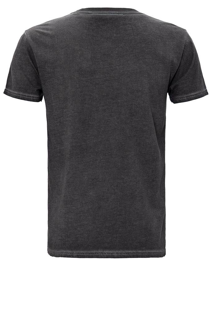 Queen Kerosin Oil Washed Print T-Shirt im Used Look «El Bastardo» Nur für heute