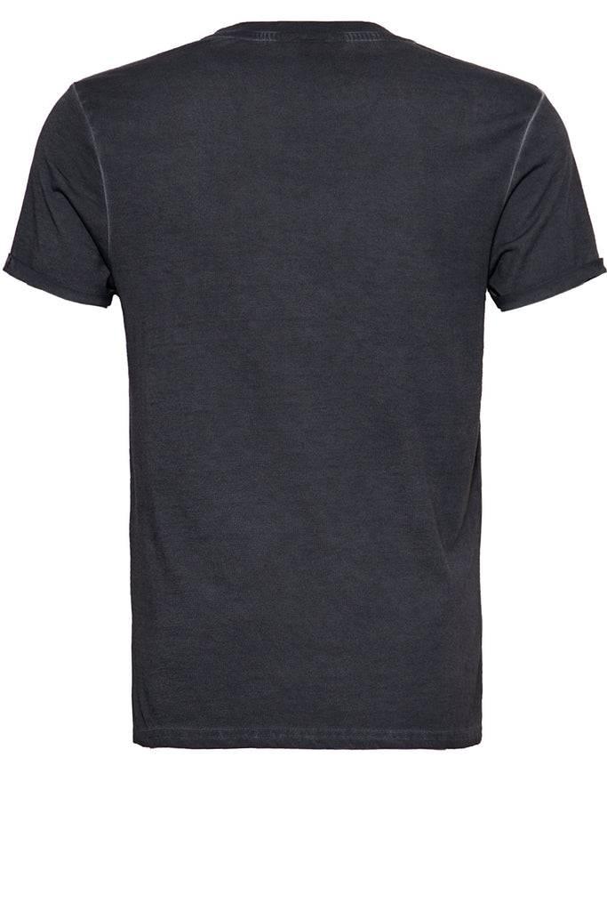 Queen Kerosin Oil Washed Print T-Shirt im Used Look «Race till die» Sonderangebot der Fabrik