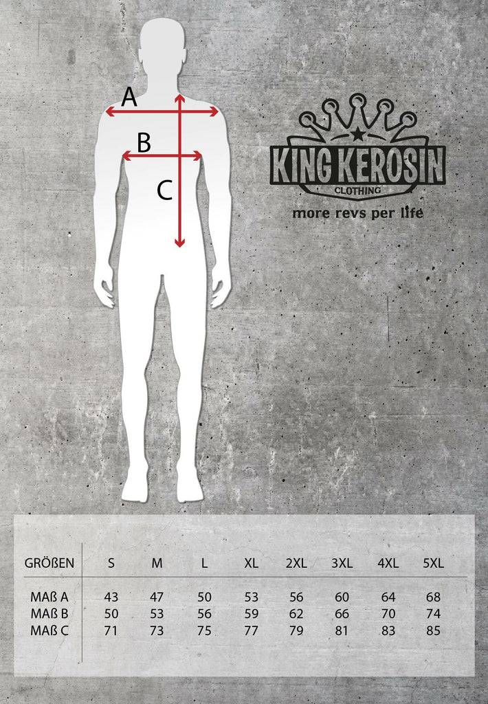 Queen Kerosin T-Shirt mit Print und farbigen Absteppungen «Chopper Sh*t» Discount Store für neue Produkte