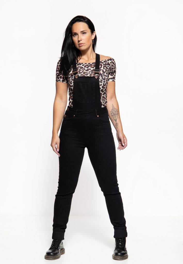 Queen Kerosin Latzjeans «Dina» Kostenloser Versand international