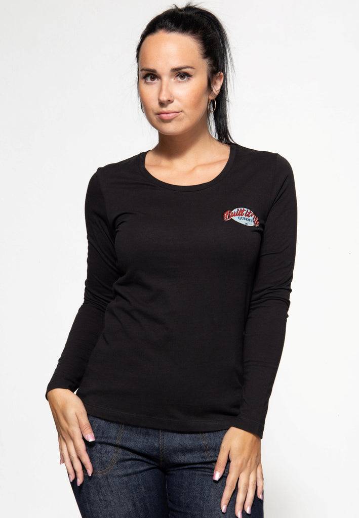 Queen Kerosin Basic Longsleeve «Built it up!» Rabatte dieses Monats
