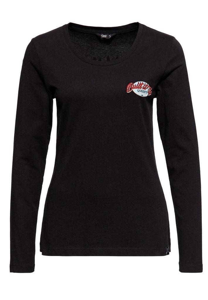 Queen Kerosin Basic Longsleeve «Built it up!» Rabatte dieses Monats