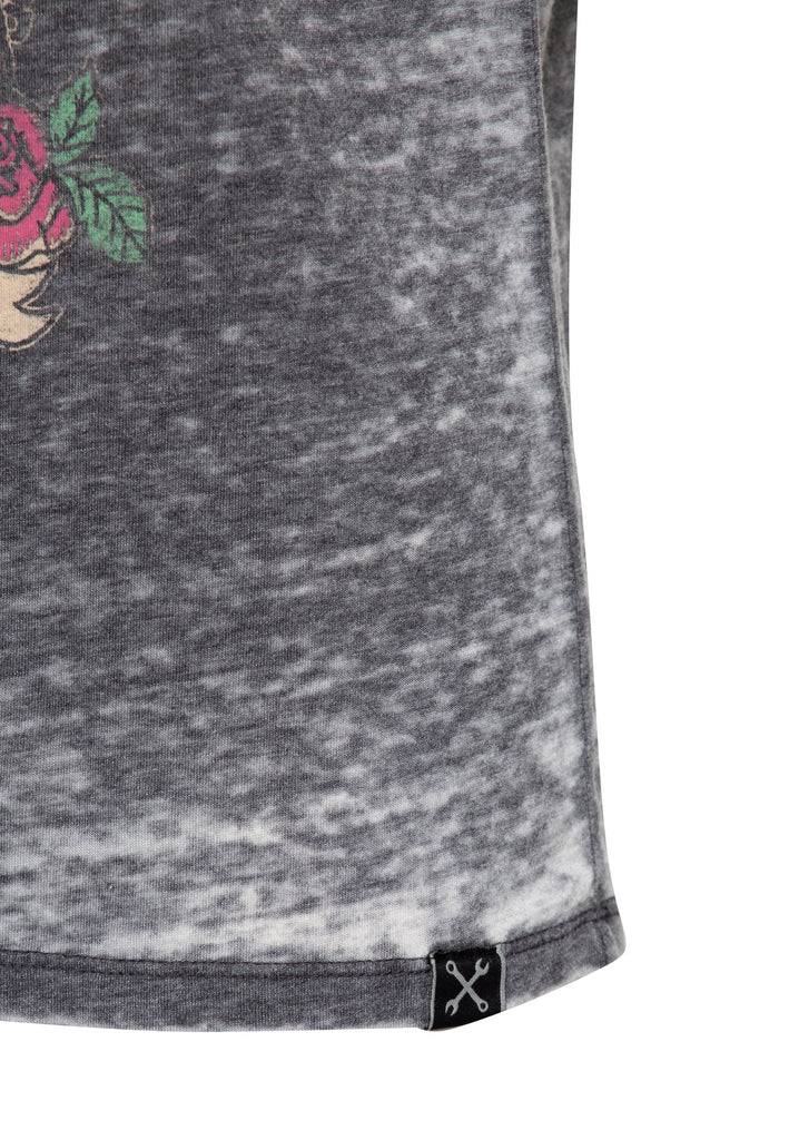 Queen Kerosin Enzyme Wash T-Shirt «Hell Baby» 2025
