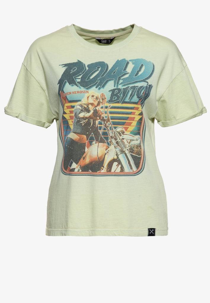 Queen Kerosin Acidwash T-Shirt «Road Queen» Online