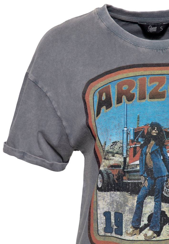 Queen Kerosin Acidwash T-Shirt «Arizona Queen» Verkauf