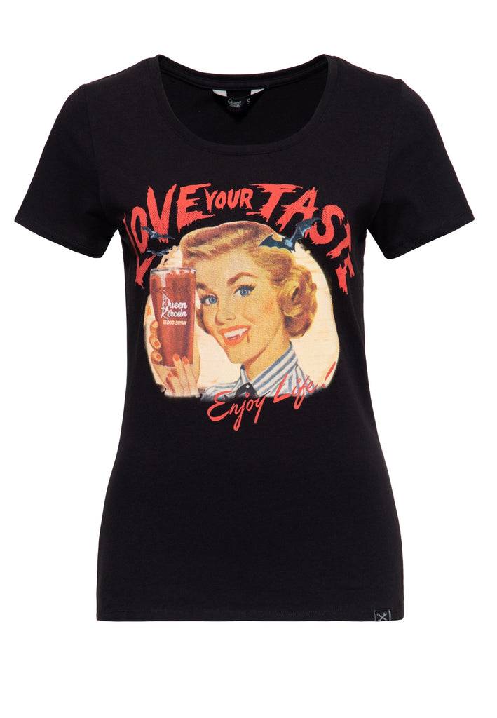Queen Kerosin Slim Fit T-Shirt «Blood» Fabrikverkauf