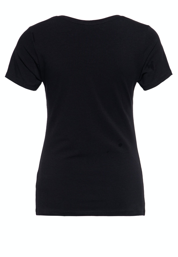 Queen Kerosin Printshirt mit V-Ausschnitt «Boom» Begrenztes Angebot