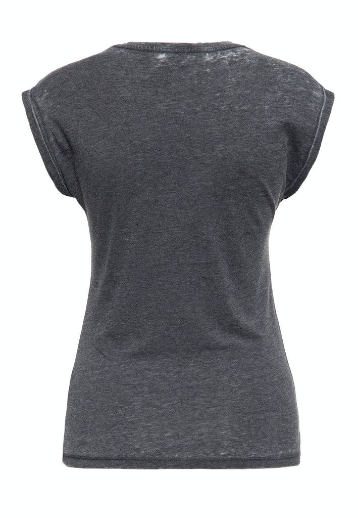Queen Kerosin Sleveless Enzymewash Shirt «Chopper 1974» Valentinstagsangebot