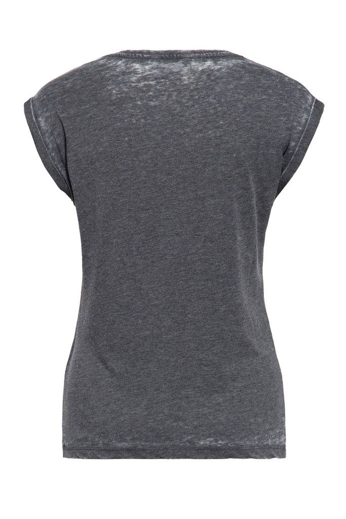 Queen Kerosin Sleveless Enzymewash Shirt «Snake Girl» Jubiläumsangebot