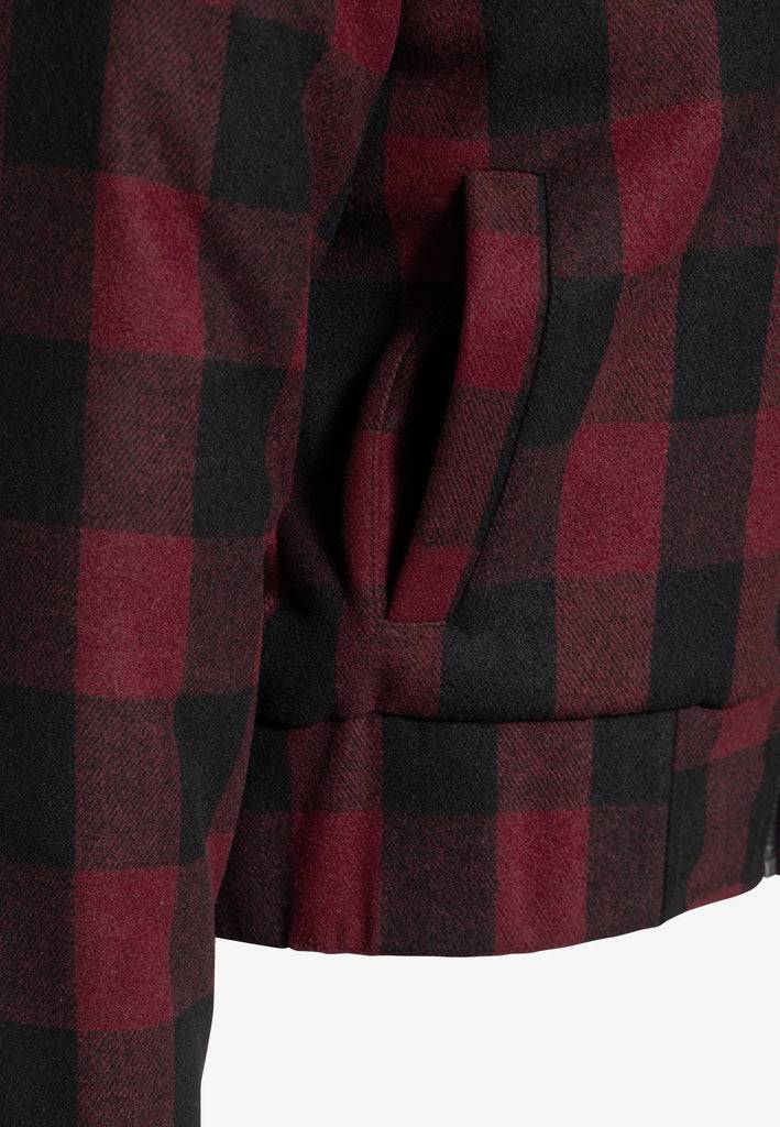 Queen Kerosin Wolljacke mit Karo-Muster Bestseller