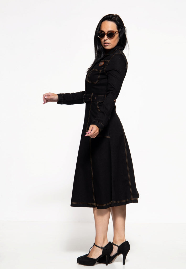 Queen Kerosin Workwear Swing-Dress «Motor Queen Service» VIP-Rabatte