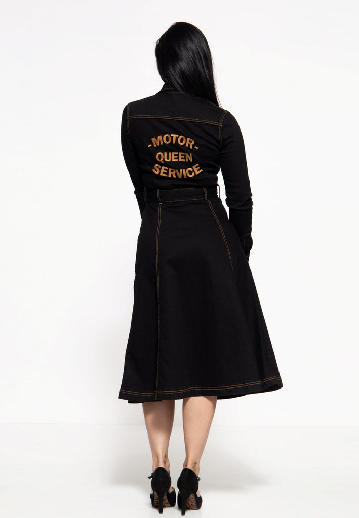Queen Kerosin Workwear Swing-Dress «Motor Queen Service» VIP-Rabatte