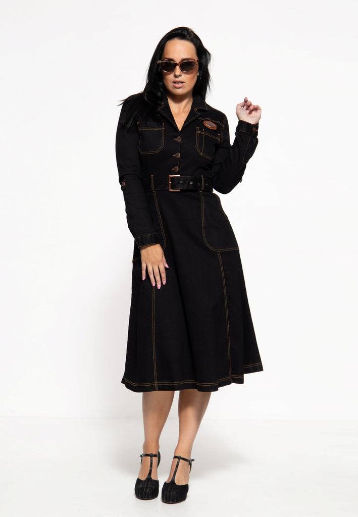 Queen Kerosin Workwear Swing-Dress «Motor Queen Service» VIP-Rabatte