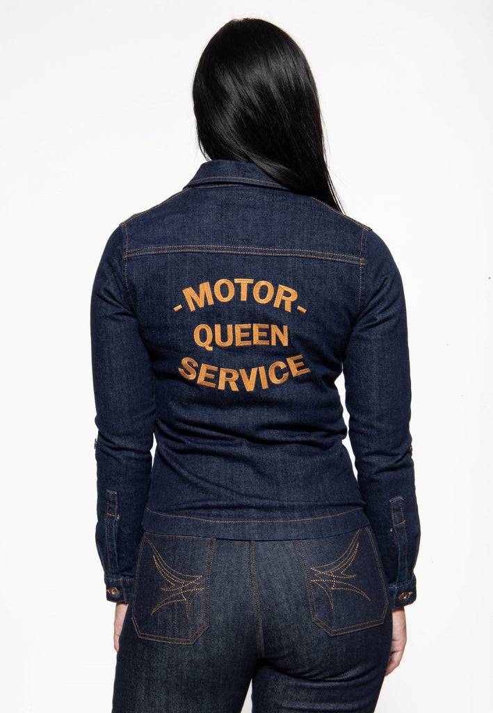 Queen Kerosin Denim Hemdbluse «Motor Queen Service» Begrenzte Freigabe