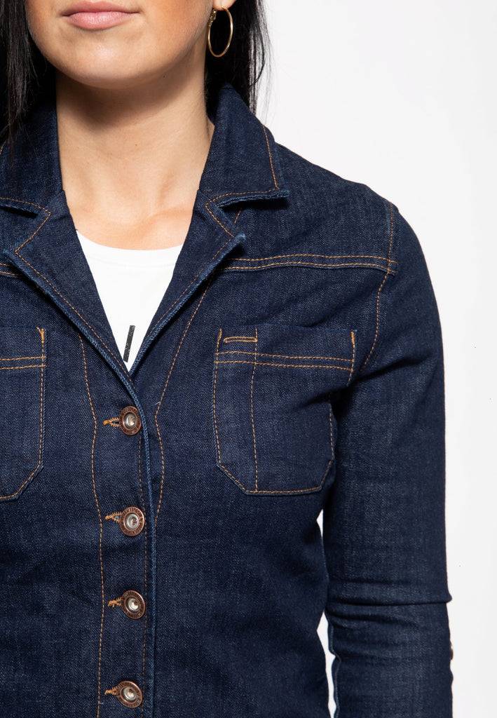 Queen Kerosin Denim Hemdbluse «Motor Queen Service» Begrenzte Freigabe