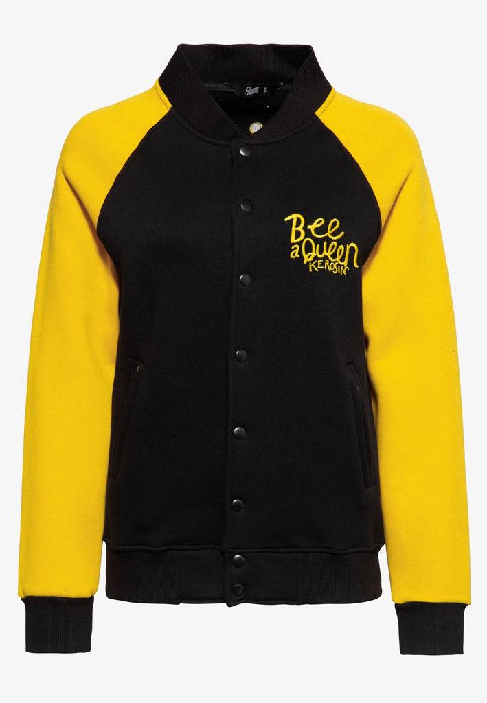 Queen Kerosin College Sweatjacke «Bee Queen» Letzte 3 Tage