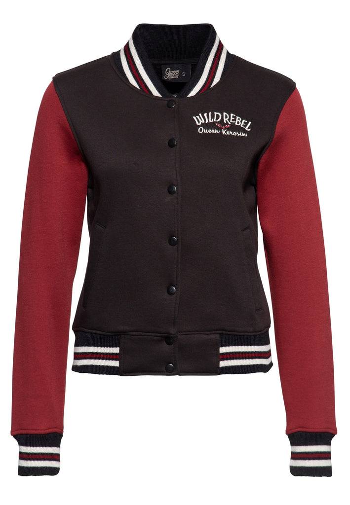 Queen Kerosin College Sweatjacke «Wild Rebel» Bis zu 65% Rabatt