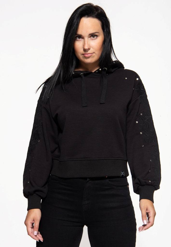 Queen Kerosin Hoodie «Rose Face» Vierteljährliche Förderung