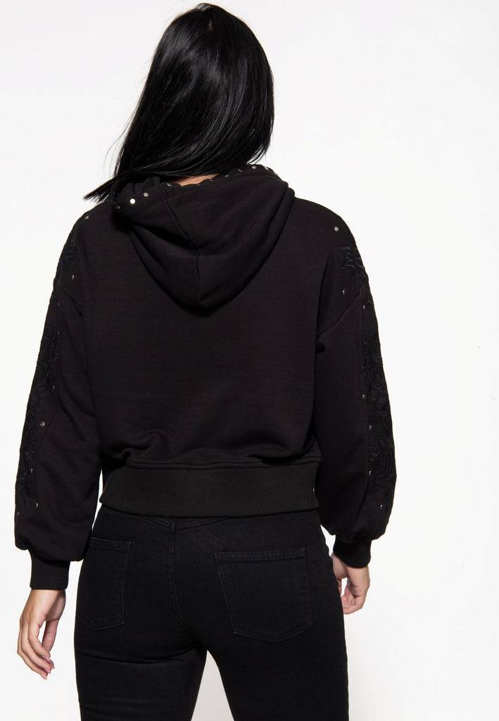 Queen Kerosin Hoodie «Rose Face» Vierteljährliche Förderung