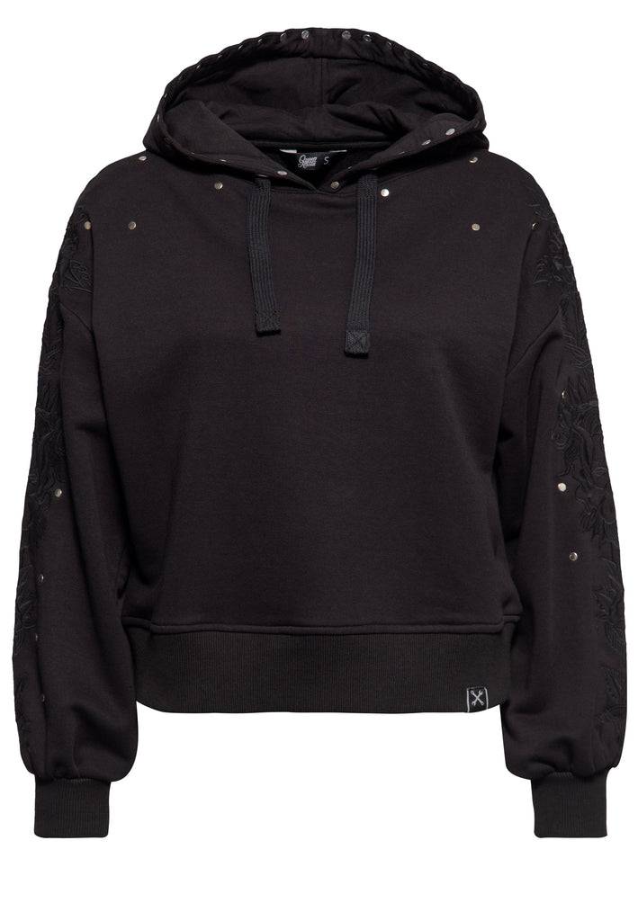 Queen Kerosin Hoodie «Rose Face» Vierteljährliche Förderung