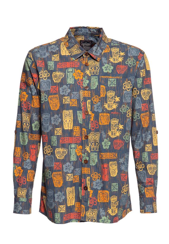 Queen Kerosin Allover Printed Hemd «Tiki's» Kostenloser Versand international