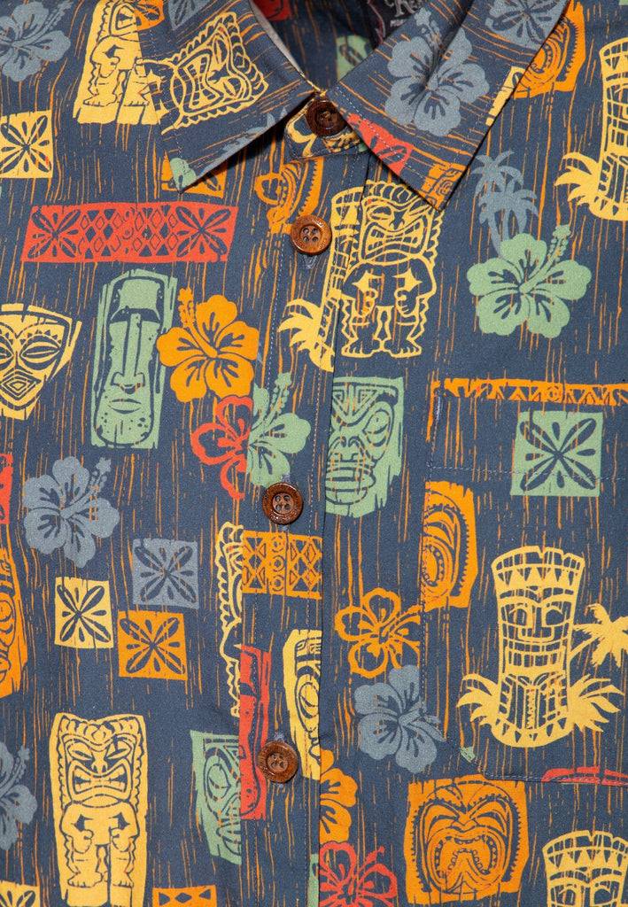 Queen Kerosin Allover Printed Hemd «Tiki's» Kostenloser Versand international
