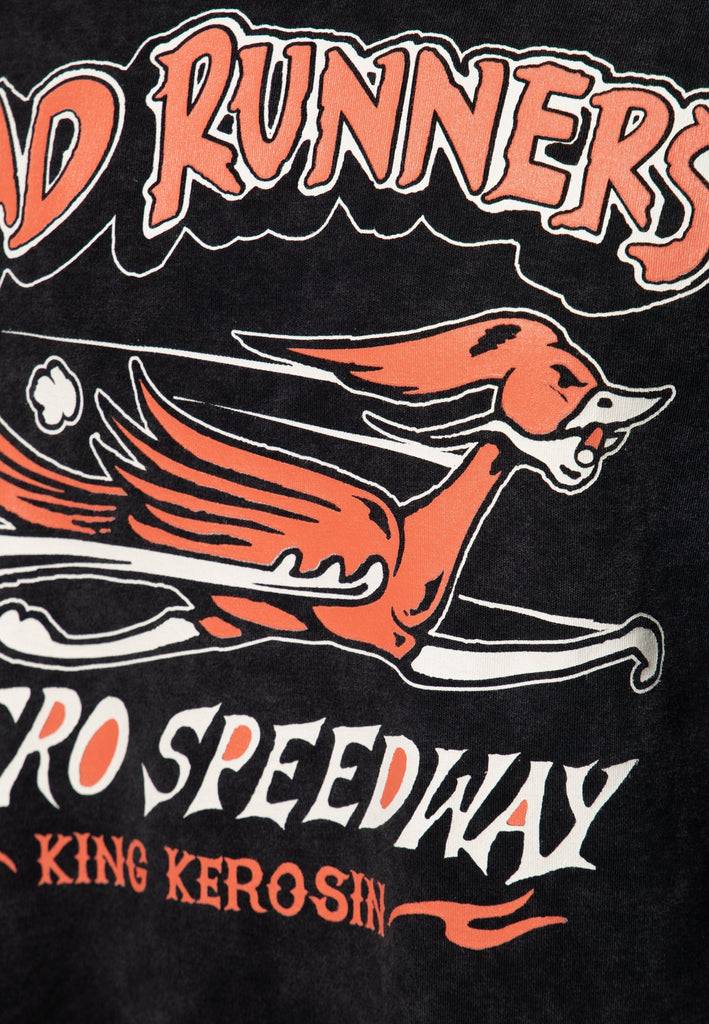 Queen Kerosin Acid washed Longsleeve «Road Runners» Fabrikladen