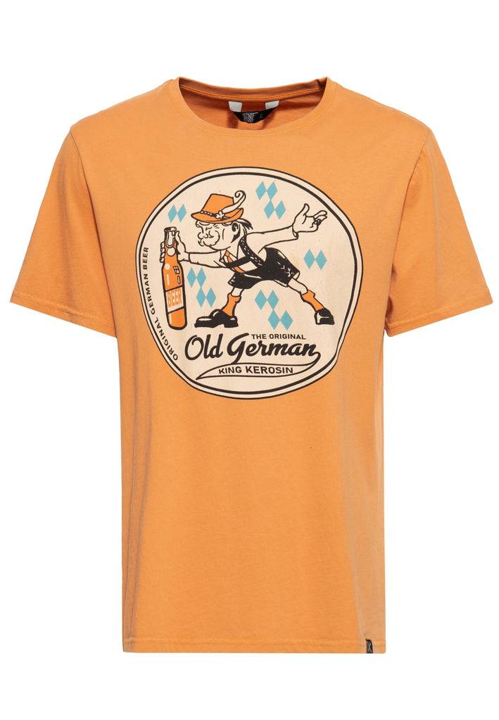 Queen Kerosin Classic T-Shirt Aciwashed «Old German» Black Friday Preise