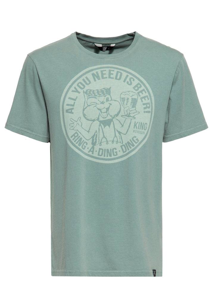 Queen Kerosin Classic T-Shirt Acid washed Im Verkauf