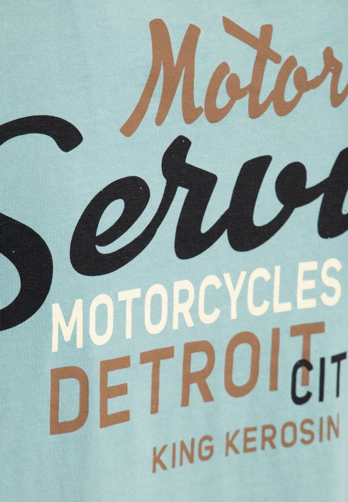 Queen Kerosin Classic T-Shirt Acid washed Print «Detroit Motor Service» 50% Rabatt für begrenzte Zeit