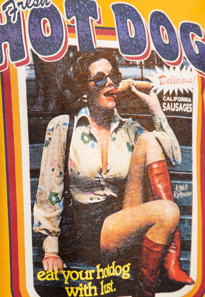Queen Kerosin Oldschool Ringer T-Shirt «Hot Dog» 2025