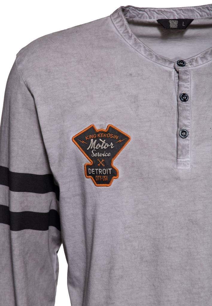 Queen Kerosin Inside Oilwashed Longsleeve «Motor Service Speedshop» Kostenloser Versand