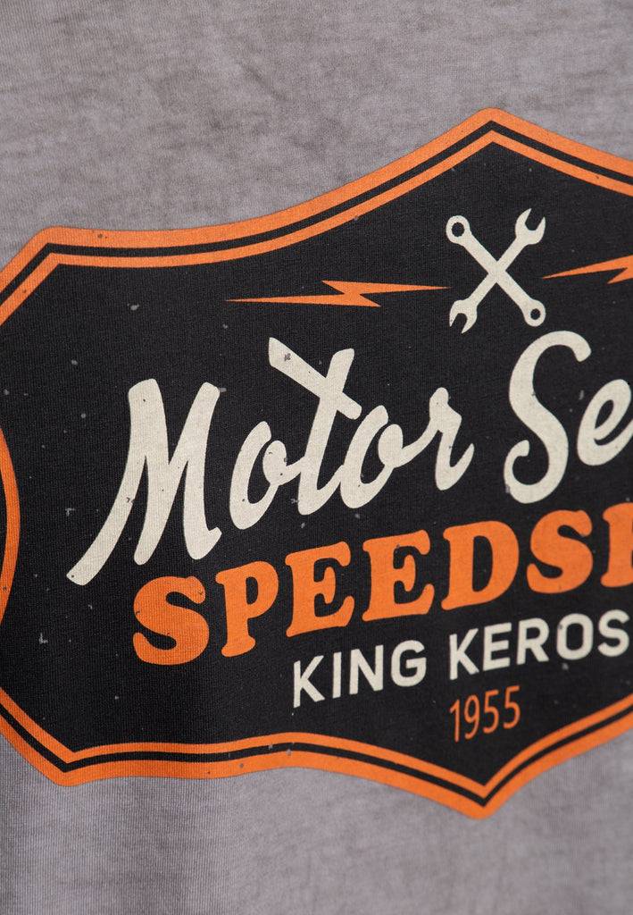 Queen Kerosin Inside Oilwashed Longsleeve «Motor Service Speedshop» Kostenloser Versand