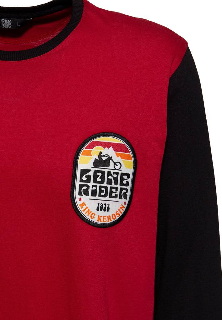 Queen Kerosin Interlock Longsleeve «Lone Rider» Fabrikpreis
