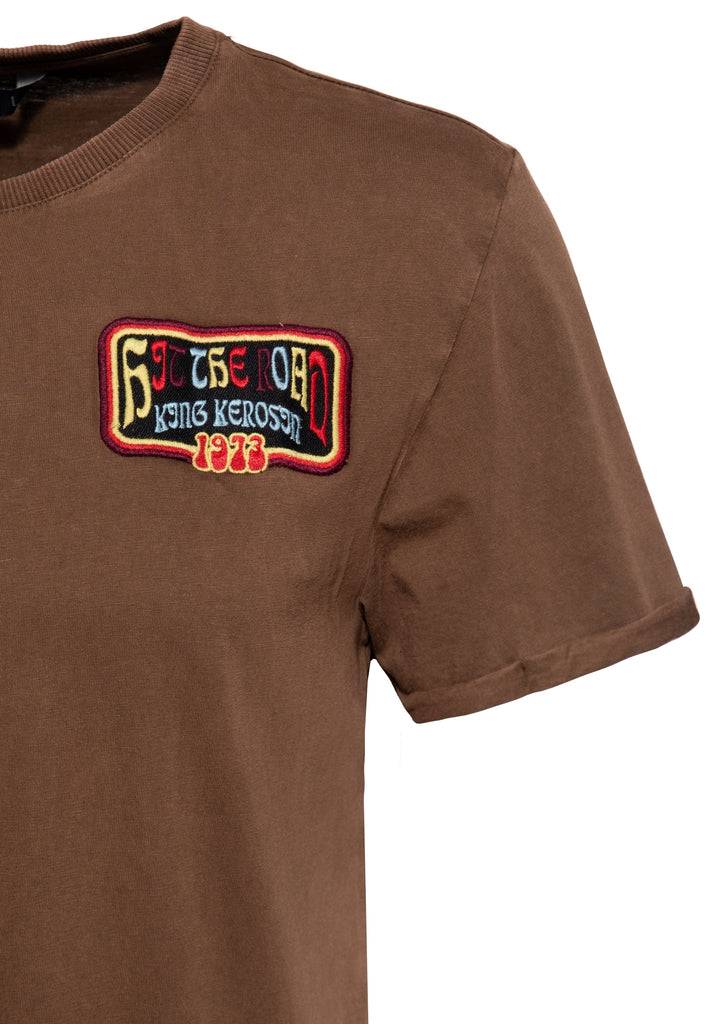 Queen Kerosin Acidwash T-Shirt «Hit the Road Jack» Rabatt