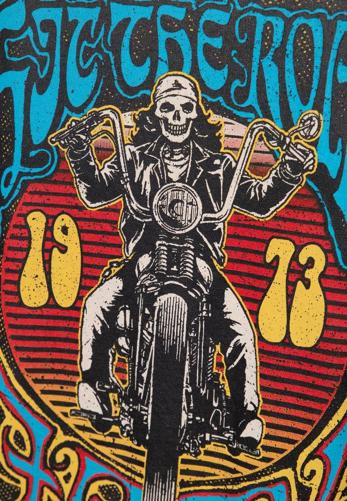 Queen Kerosin Acidwash T-Shirt «Hit the Road Jack» Rabatt